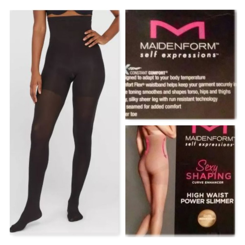 Maidenform High Waist Power Slimmer Hosiery Tights